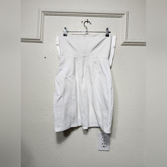 Lulus Bring the Poise White Strapless Bow Mini Dress S Wedding Party Formal - Picture 9 of 10